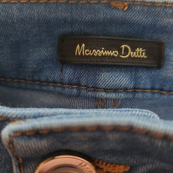 Massimo Dutti 2 Skinny Jeans‎ embroidered High Rise Boho Bohemian NWOT - Picture 3 of 9
